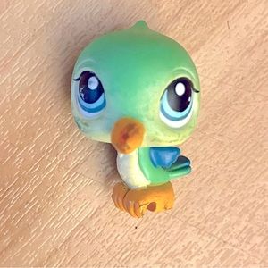 Littlest PetShop #208 LPS green hummingbird  Kids Pet Toy Figure Bird Animal